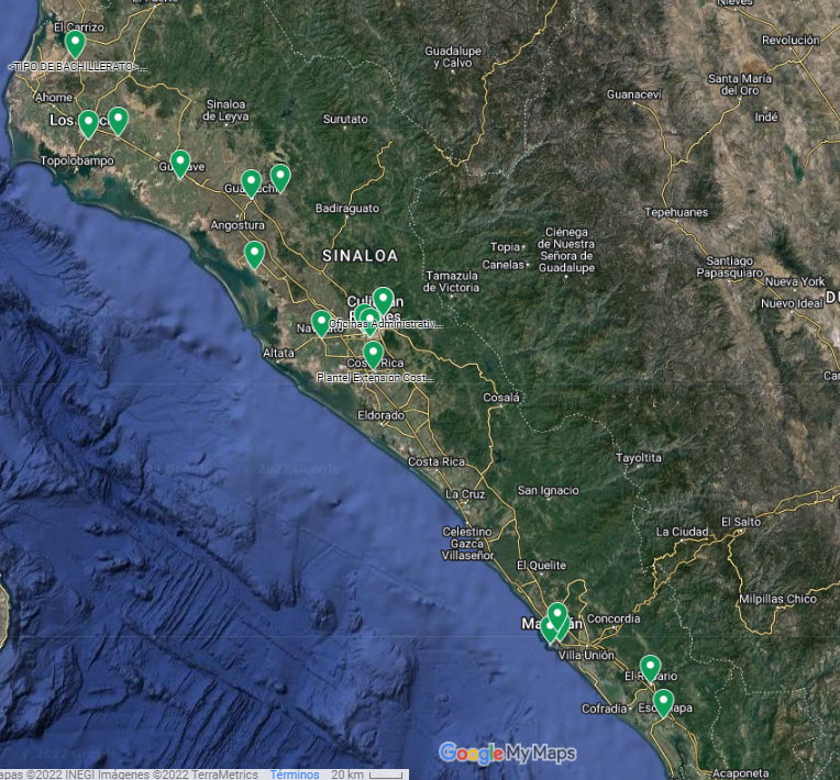 Mapa Planteles